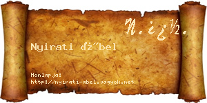 Nyirati Ábel névjegykártya
